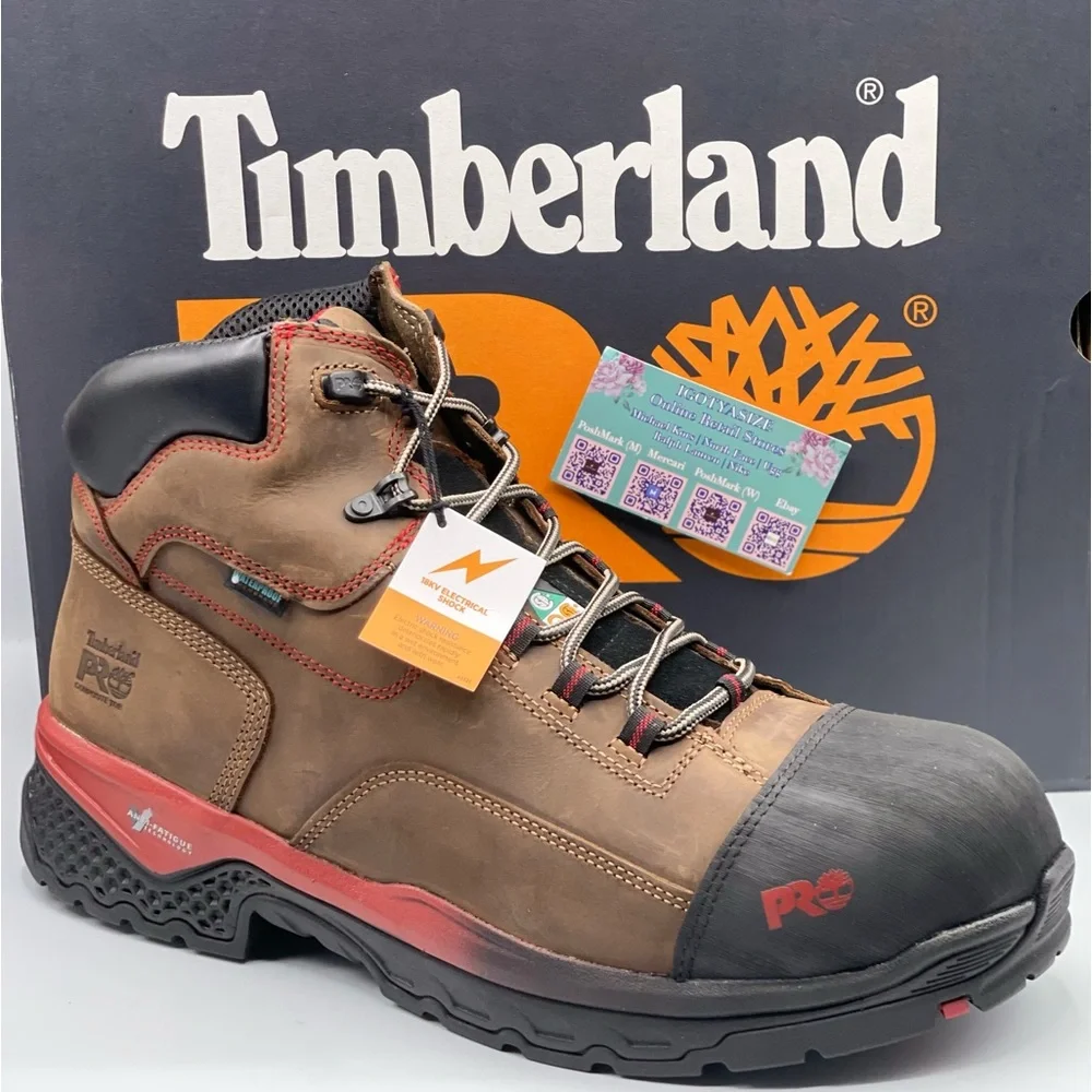 TIMBERLAND PRO 6” BOSSHOG COMPOSITE SAFETY TOE WATERPROOF LEATHER BOOT‎